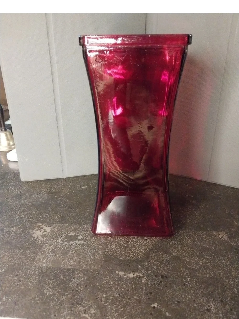Deep Ruby Glass Decorative Vase -9